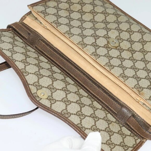 GUCCI GG Supreme Shoulder Bag PVC Beige Gold 004 904 0671 Auth - Picture 4 of 14